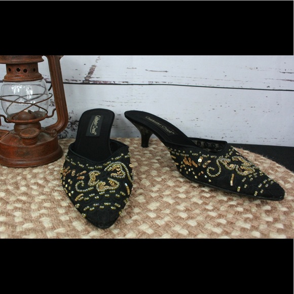 Coldwater Creek beaded mules in EUC! - Picture 2 of 7